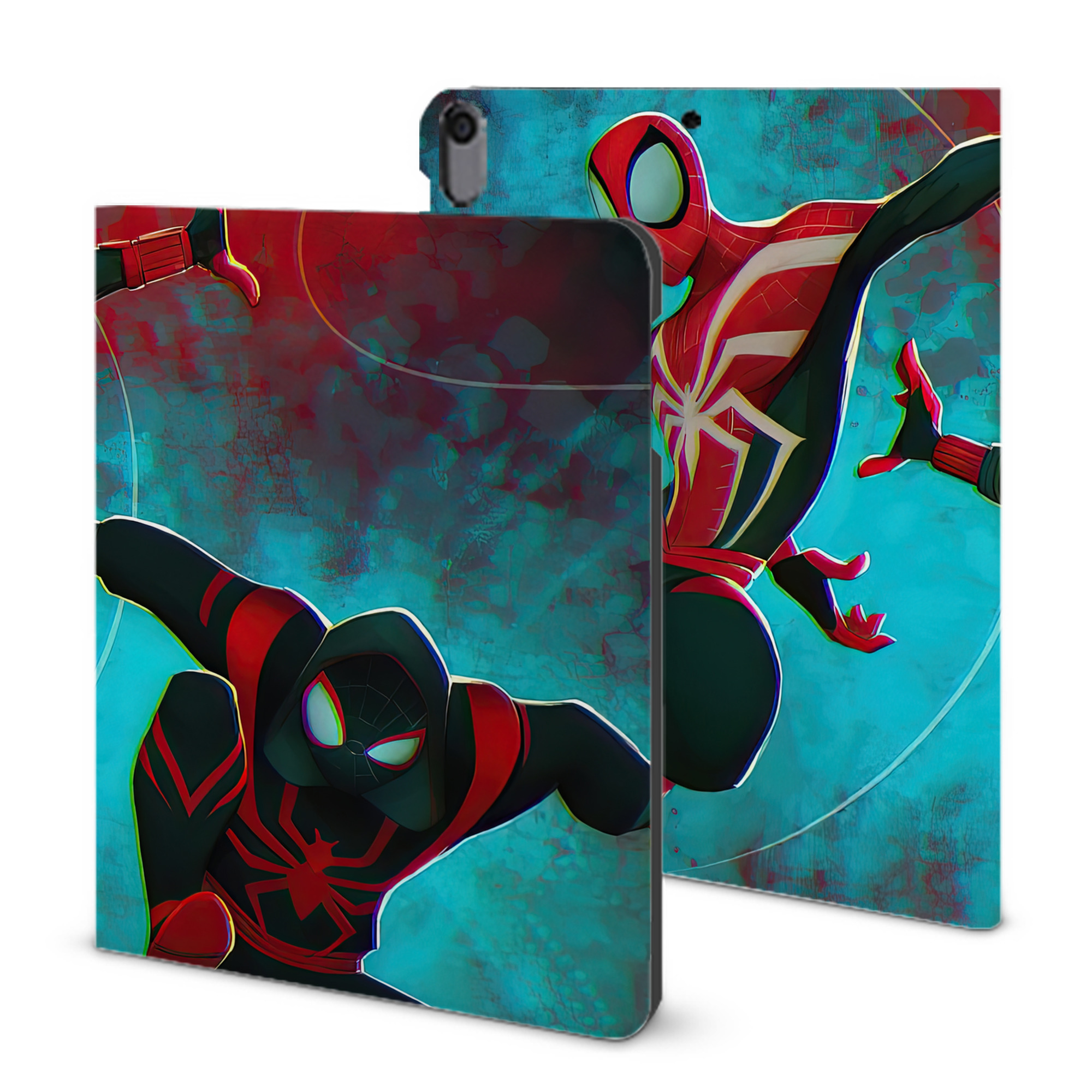 （画像用） Spider Man スパイダーマン IPad ケース ブック型 PUレザー TPU 耐衝撃 軽量 薄型 ペン収納なし 全面保護 IPad 各モデル対応